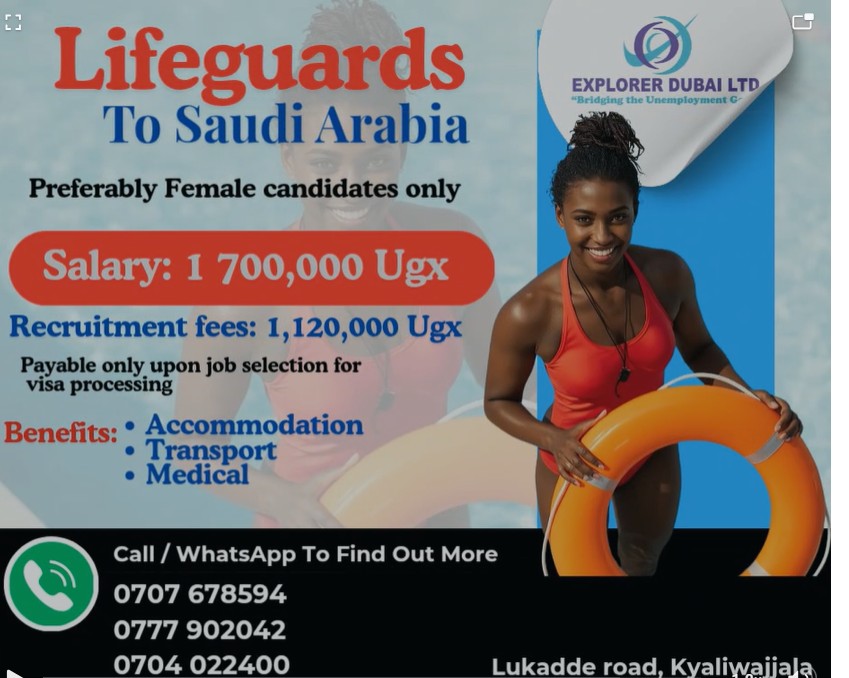 Job opportunity for female lifeguards to Saudi Arabia
